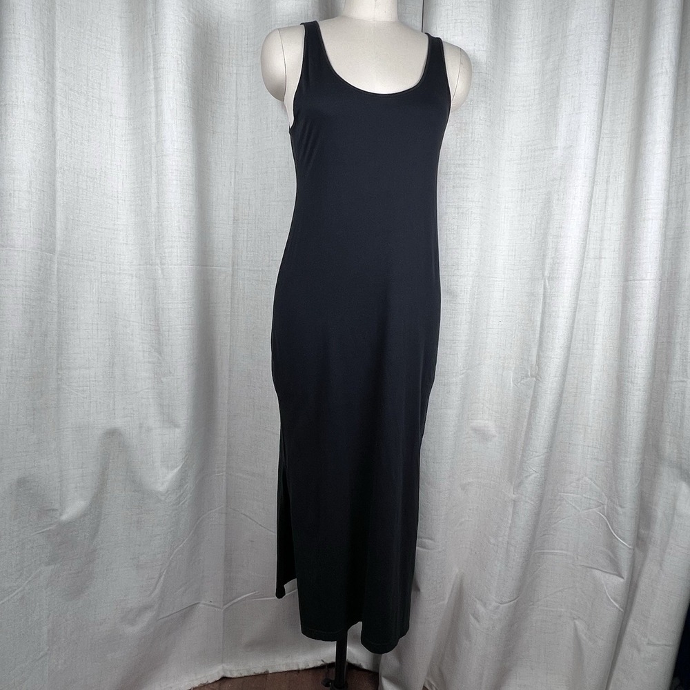 NEW! J.Crew Sleeveless Knit Midi Dress Small Black Minimalist Classic Party Boho